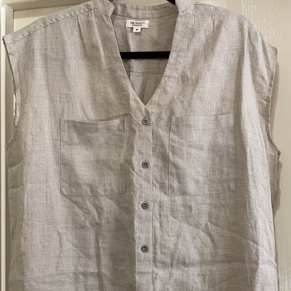 The Shanty Corp Linen Shift Button Dress - Picture 5 of 10